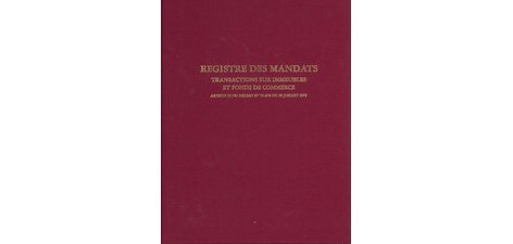 Registre 'Mandat Transaction Immobilière', 200 pages