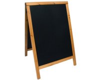 Panneau trottoir WOODY, avec tableau noir, hêtre