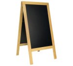 Panneau trottoir DELUXE, avec tableau noir, hêtre