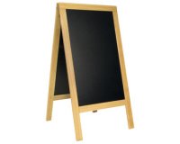 Panneau trottoir DELUXE, avec tableau noir, hêtre