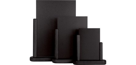 Ardoise de table Securit 170x160x50mm bois noir