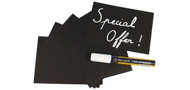 Ardoise A6, noir, kit de 20