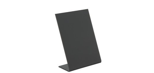 Ardoise de table L-SHAPE, A6, noir