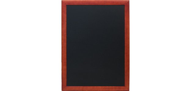 UNIVERSAL wall slate, with wooden frame, mahogany