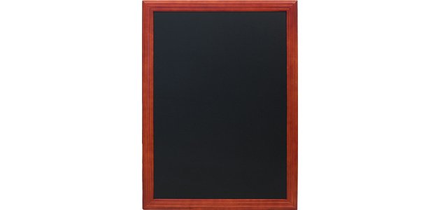 Ardoise murale UNIVERSAL, avec cadre en bois, acajou