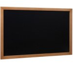 Ardoise murale WOODY, avec cadre en bois, teck