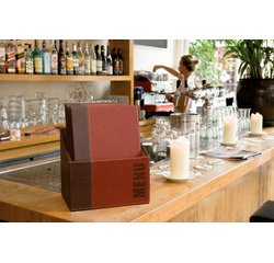 Protège-menus TRENDY, A4, boîte de 20, bordeaux