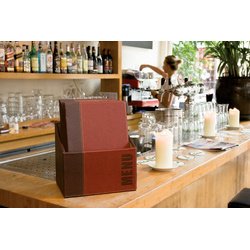 Protège-menus TRENDY, A4, boîte de 20, bordeaux