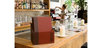 Protège-menus TRENDY, A4, boîte de 20, bordeaux