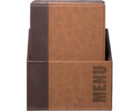 Protège-menus TRENDY, A4, boîte de 20, marron clair