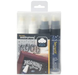 Feutre-craie WATERPROOF LARGE, étui de 4