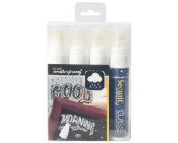 Feutre-craie WATERPROOF LARGE, étui de 4