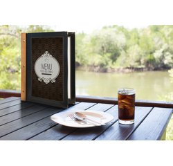 Inserts pour protège-menus WOOD, bordeaux
