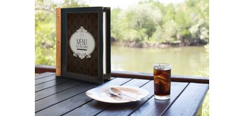 Inserts pour protège-menus WOOD, bordeaux