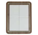 Vitrine d'affichage GLASS STAR chêne 1 feuille