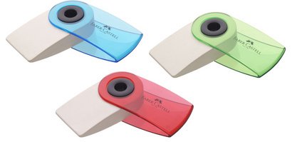 FABER-CASTELL Gomme en plastique 'SLEEVE MINI', assorti