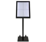 Black star présentoir porte-menu à LED 4 vues