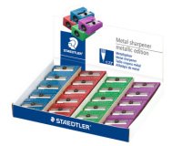 Taille-crayon Metallic, en métal, présentoir de 20