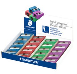 Taille-crayon Metallic, en métal, présentoir de 20