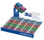 Taille-crayon à 2 trous Metallic, présentoir de 20