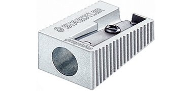 Taille-crayon, en métal, argenté