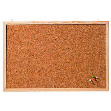 Kurkbord 'Memoboard' 1000 x 600 mm bruin
