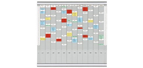 Tableau planning à fiches T, (L)819 x (H)780 mm