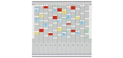 Tableau planning à fiches T, (L)819 x (H)780 mm