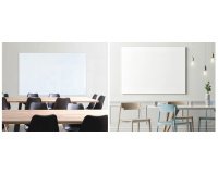 Tableau en verre design, 600 x 450 mm, blanc pur