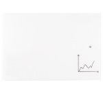 Tableau en verre design, 1.000 x 650 mm, blanc pur