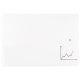 Tableau en verre design, 1.000 x 650 mm, blanc pur