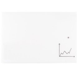 Tableau en verre design, 1.000 x 650 mm, blanc pur