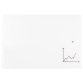 Tableau en verre design, 1.000 x 650 mm, blanc pur
