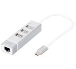 adaptateur USB 2.0 vers Fast Ethernet, 3 ports USB