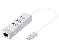 adaptateur USB 2.0 vers Fast Ethernet, 3 ports USB