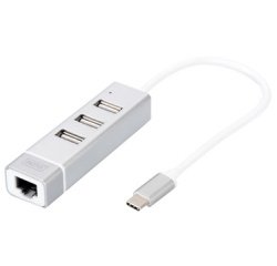 adaptateur USB 2.0 vers Fast Ethernet, 3 ports USB
