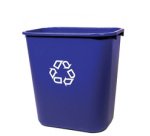 Corbeille à papier, 12,9 litres, rectangulaire