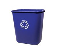 Papiermand 12,9 liter rechthoekig blauw
