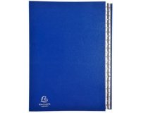 Multipart file Ordonator 26 alphabetical tabs from A to Z - A4 - Blue