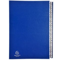 Sorteermap Ordonator® 26 indelingen - alfabetische tabs van A-Z - Blauw