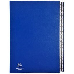 Trieur rigide Exacompta Ordonator alphabétique 26 divisions bleu