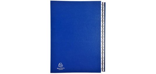 Trieur rigide Exacompta Ordonator alphabétique 26 divisions bleu