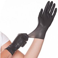 Latex gloves 'Diablo' Hygostar black - Box of 100 gloves