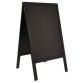 Panneau trottoir WOODY, avec tableau noir, noir