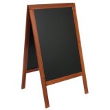 Panneau trottoir WOODY, couleur acajou