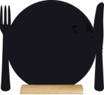 Ardoise de table SILHOUETTE 'Assiette'