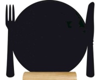 Ardoise de table SILHOUETTE 'Assiette'