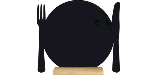 Ardoise de table SILHOUETTE 'Assiette'