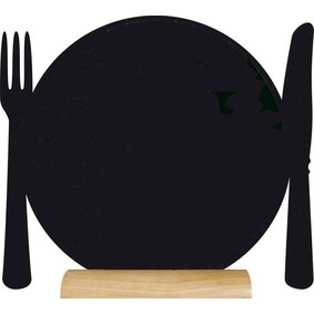 Ardoise de table SILHOUETTE 'Assiette'