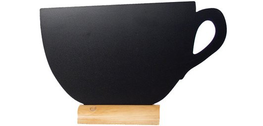 Ardoise de table SILHOUETTE 'Tasse'